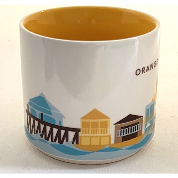 MUG/CUP-STARBUCKS-You Are Here Orange County-California Beach Scene-Holds 12 oz - Picture 2 of 11